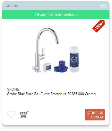 Grohe Blue Pure BauCurve starter kit 30385000 cromo