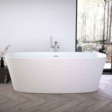 Vasca da bagno Ideal Standard centro stanza freestanding, serie Dea bianco seta
