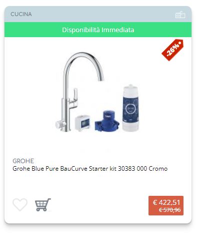 Grohe Blue Pure BauCurve starter kit 30383000 cromo