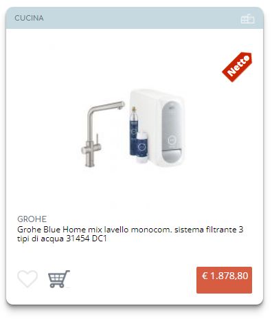 Grohe Blue Home miscelatore lavello monocomando con sistema filtrante, 3 tipi di acqua 31454DC1