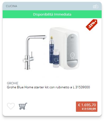 Grohe Blue Home starter kit con rubinetto a L 31539000