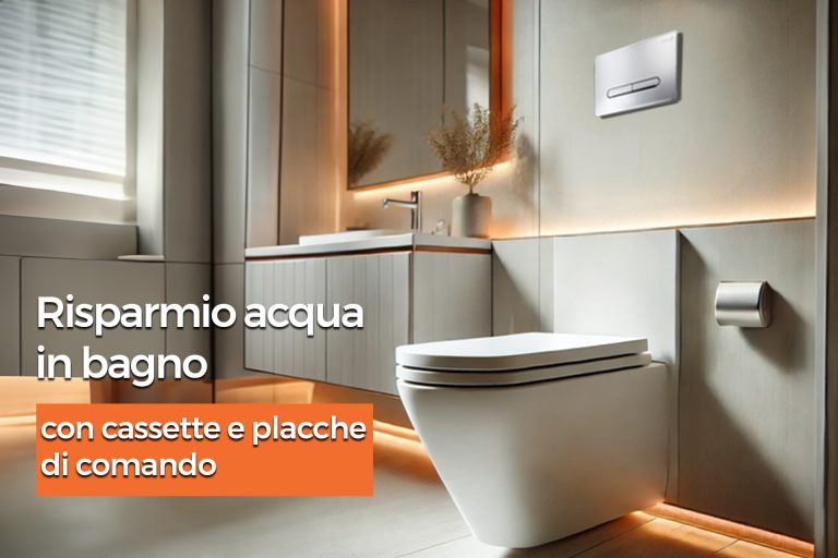 Risparmio acqua in bagno con cassette e placche di comando